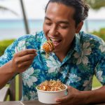 takoyaki and poke bowl combo