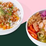 salmon vs shrimp poké bowl